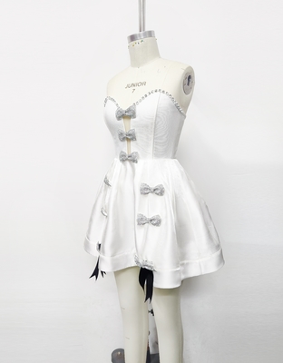 SB3324 Off-Shoulder Crystal Mini Dress Intelligent Tracking Supported for Fashionable and Sexy Party