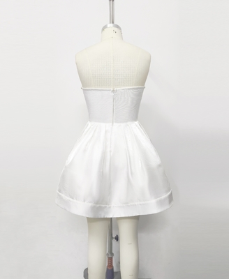 SB3324 Off-Shoulder Crystal Mini Dress Intelligent Tracking Supported for Fashionable and Sexy Party