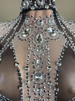 Natural Waistline AD1820 Luxury Feather Birthday Dress Crystal Dress Women's Diamond Dress for Party within Standards