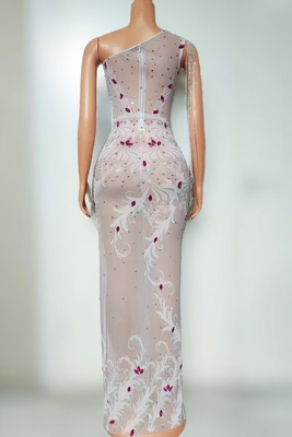 600 Kimshein AD2482 Long Evening Dresses with High Slit and Crystal Diamond Embellishments Elegant