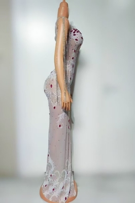 600 Kimshein AD2482 Long Evening Dresses with High Slit and Crystal Diamond Embellishments Elegant