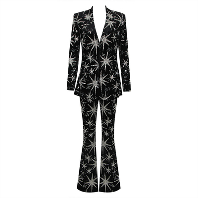 SR2315 Two-Piece Set Spring Fashion Must-Have for Women Featuring American Style and Beaded Details