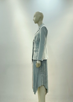 SR2302 Kimshein Fashion Spring/Summer Two-Piece Set Long-Sleeved Blouse and Pleated Skirt with Intelligent Tracking Support