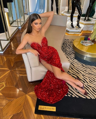 ED2664 Shimmering Maxi Evening Dress for Sophisticated and Luxurious Parties without Sleeves