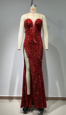 ED2664 Shimmering Maxi Evening Dress for Sophisticated and Luxurious Parties without Sleeves