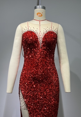 ED2664 Shimmering Maxi Evening Dress for Sophisticated and Luxurious Parties without Sleeves