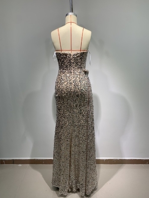 7-Day Fast Sampling Supported by Intelligent Tracking ED2639 Sexy Glittery Sheer Back Summer Dress for Women's Luxury Casual Outfit