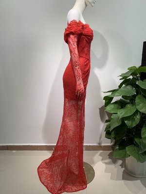 Eco-friendly ED2648 Sexy 2024 Party Dress with Gloves for Women's Fashion and Special Occasions Other Printing Methods