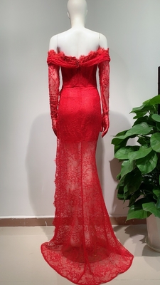 Eco-friendly ED2648 Sexy 2024 Party Dress with Gloves for Women's Fashion and Special Occasions Other Printing Methods