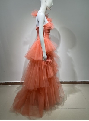 Other Print Method Asymmetrical Silk Pleated Midi Evening Dress for Women Customized One-Shoulder Fashion Dress ED2633