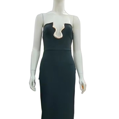 Kimsheinfashion SB3306 Summer Cocktail Party Elegant Bandage Dress Strapless Sexy Dress for Your Sophisticated Look
