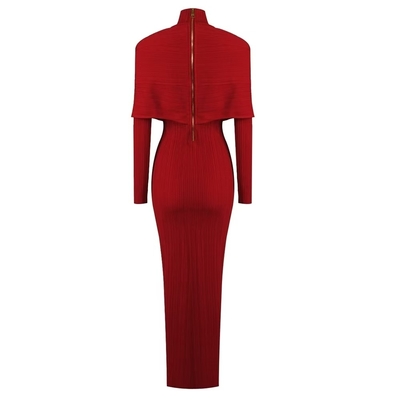 LS2589 Long Sleeve Nightclub Clothing for Women's Christmas in Winter Dress made of Bandage Fabric