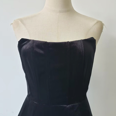 Polyester Fabric Elegant Strapless Summer Dress Sexy Strapless Floral Women's Party Mini Dress
