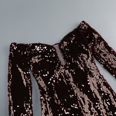 LS2595 Women's Off-Shoulder Sequin Dress Latest Release for Elegant and Casual Get-Togethers