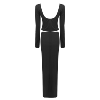 Full Sleeve SR2293 Fashionable Summer Outfit Elegant Two-Piece Set for Women Soft and Fitted