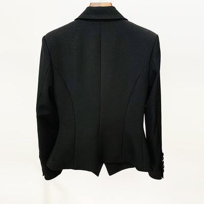 V-Neck Business Two-Piece Long Pants Set for Women Formal Luxury Crystal Black Fashion Suit Set Shuttle Weaving Method