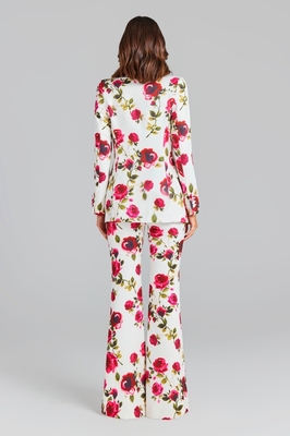 SR2283 Elegant Three-Piece Women's Sexy Floral Suit with Rose Print Minimum Order 1 Piece Club Wear Autumn Season