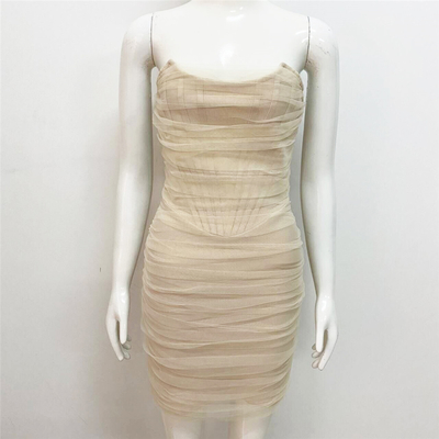 Stay Cool and Stylish in This Two-piece Club Dress for Women Made of Environmentally Friendly Polyester/Cotton Material