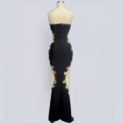 ED2651 Off-Shoulder V-Neck Backless Loose Long Sleeve Pleated Spring Women's Fashion for Club Party Wide Neckline Design