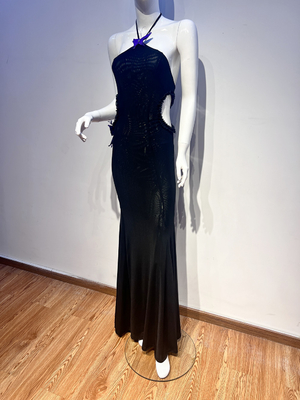 SB3119 Mesh Perspective Vacation Elegant Casual Mermaid Beach Dress with No Sleeves and Customizable Logo Placement
