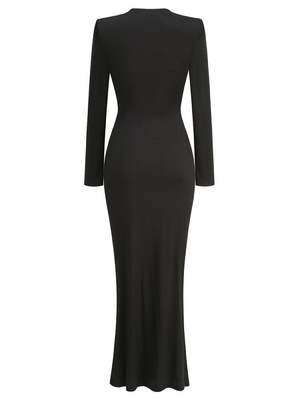 Kimshein LS2482 Women's Sexy Party Dress Long-Sleeved Evening Dress Light Hollow Fashion Dress for Customer Requirements