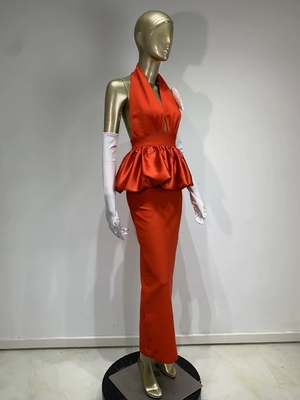 100 Pieces Non-woven Fabric Weaving Method Sexy Backless Party Elegant Dress for Summer