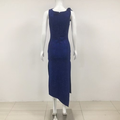 Kimshein Fashion Women's Sexy Club Party Dress Sleeveless Beaded Bandage Dress with Beaded Details Bandage Fabric