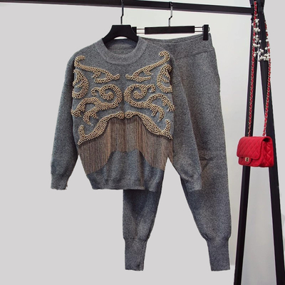 WC2204 Jin Xin Fashion Women's Winter Casual Wear Two-Piece Set with 7-Day Fast Sampling and Intelligent Tracking Support