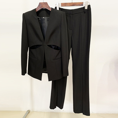 Upgrade Your Wardrobe with SR2277 Women's V-Neck Suit in Regular Sleeve Polyester Cotton Fabric