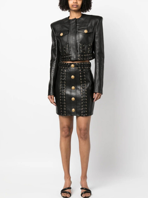 s SR2274 Kimshein Women's Luxurious Clothing Elegant Suit with Button Leather Women's Wear Perfect Combination of Style