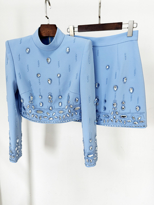 Kimshein SR2273 Yellow Luxurious Spring/Autumn Outfit Regular Sleeves and Round Neck Craftsmanship Exquisite Craftsmanship