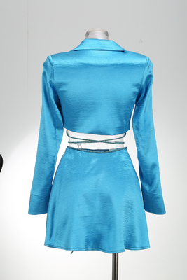 SS2214 Women's Formal V-Neck Diamond Dress Suit Regular Sleeve TOP Style Spring Summer Collection Formal Wear