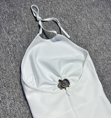 High Slit Backless Maxi Dress in Stretchy Fabric Ideal for Elegant Parties and Formal Events