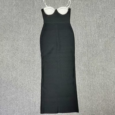 Kimshein Gold Snow Luxurious Party Long Midi Dress Bandage Jumpsuit Slim Fit Bodysuit 260g Fabric Weight Super Thin Size