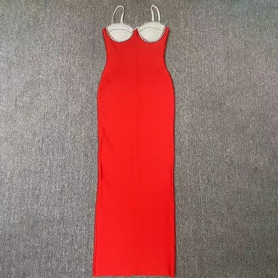 Kimshein Gold Snow Luxurious Party Long Midi Dress Bandage Jumpsuit Slim Fit Bodysuit 260g Fabric Weight Super Thin Size