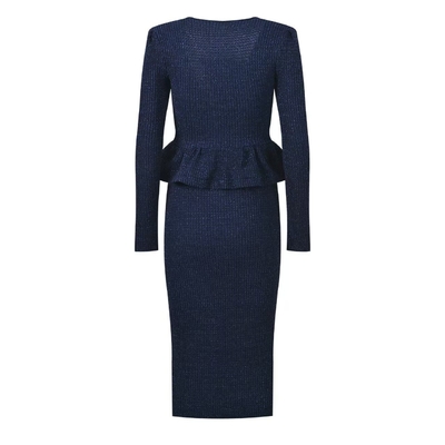KD2335 Elegant Knitted Dress Spring Mermaid Dress for Office Lady Long Sleeve Party Dress in Stock