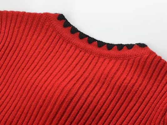 A-Line Party Dress in Vibrant Red for Women's Spring Dress KD2348 Knitwear Dress
