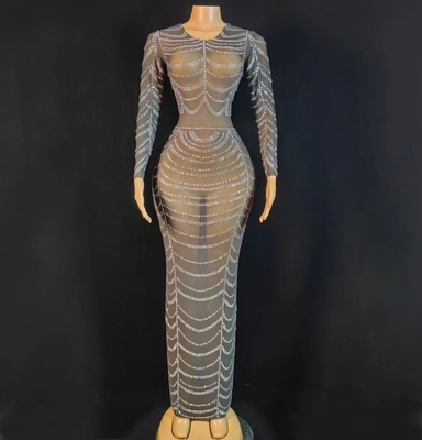 AD1841 Long Sleeve Evening Dress A Stunning Choice for Adults Who Want to Make a Statement at Parties and Nightclubs