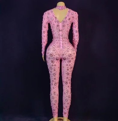 AD2083 Women's Glitter Printed Bodysuit for Stage Performances and Dance Shows in Eye-Catching Design from Guangdong