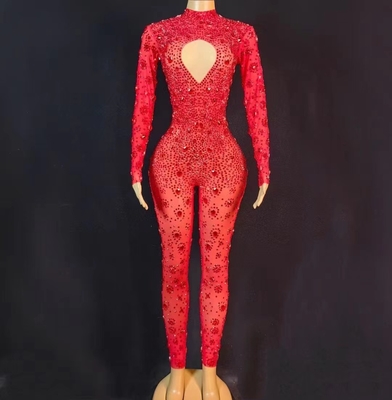 AD2083 Women's Glitter Printed Bodysuit for Stage Performances and Dance Shows in Eye-Catching Design from Guangdong