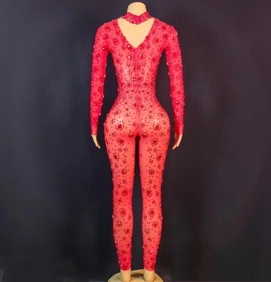 AD2083 Women's Glitter Printed Bodysuit for Stage Performances and Dance Shows in Eye-Catching Design from Guangdong
