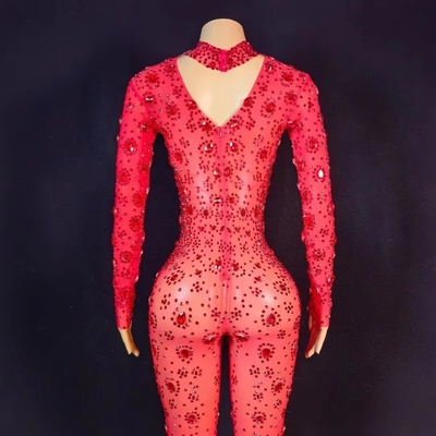 AD2083 Women's Glitter Printed Bodysuit for Stage Performances and Dance Shows in Eye-Catching Design from Guangdong