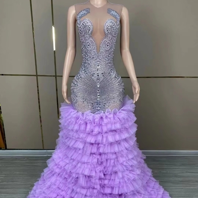AD2097 End Women's Floor-Length Evening Dress with Classic Water Diamond Design and Luxurious Performance