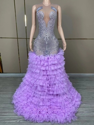 AD2097 End Women's Floor-Length Evening Dress with Classic Water Diamond Design and Luxurious Performance