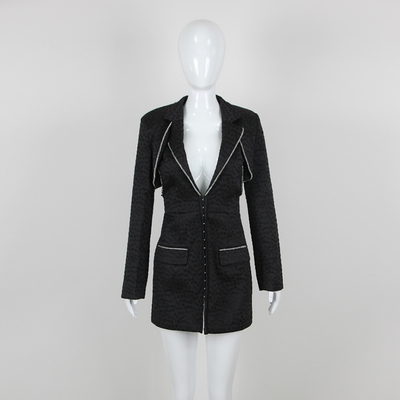 Autumn Mini Dress Set SR2270 Kimshein Black Vest Dress with Sports Jacket and Fashionable from Chinese
