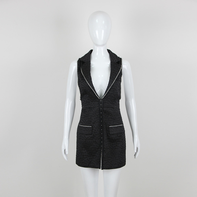 Autumn Mini Dress Set SR2270 Kimshein Black Vest Dress with Sports Jacket and Fashionable from Chinese