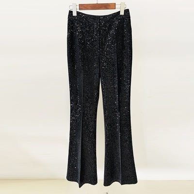 Supply Type Stocked Women's Two-Piece Set with Floral Print and Shimmering Pants Fashionable Design