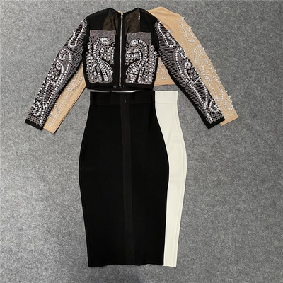 SS2250 Long Sleeve Top and Shimmering Two-Piece Set crafted from Artificial Silk Material for Spring Casual Dress