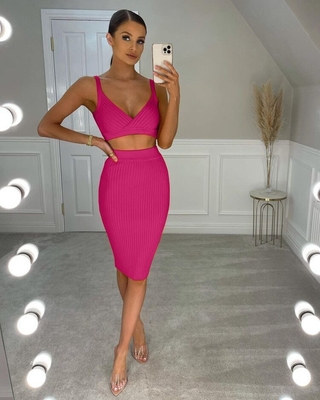 Sell Summer Casual Dress Top Fashion Bodycon Sexy Dress for Women Nightclub Elegant Maxi Dress Set B2B Shipping