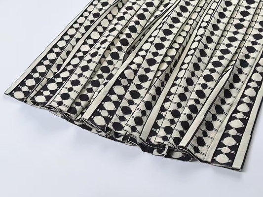 Customizable Logo Position and Embossed Printing Method Knitted Fabric Casual Retro Dress for SB3297 Fashion Spring Dress